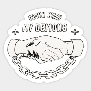 Down with my demons - Euror design Sticker